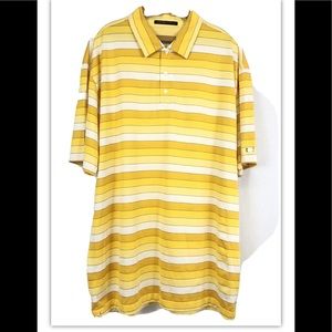 NWOT Tiger Woods NIKE Dri fit yellow golf shirt XL